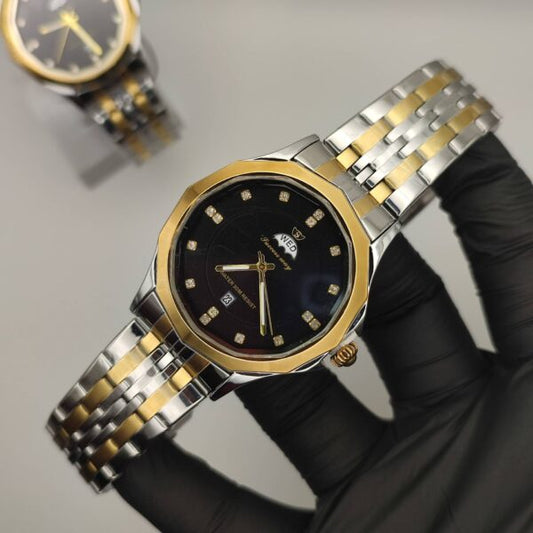 Success Way Classic 2-Tone Wrist Watch with Black Dial