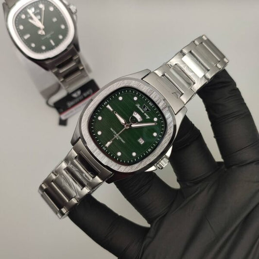 Success Way Classic Silver Wrist Watch with Green Dial – 2