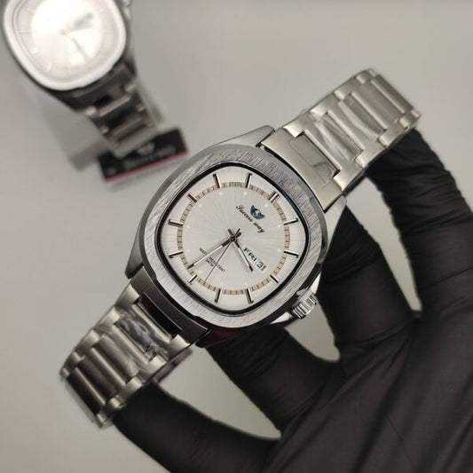 Success Way Classic Silver Wrist Watch with Silver Dial